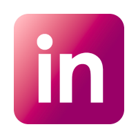 Pink linkedin logo
